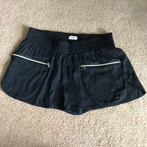 L’Agence Black Zipper Shorts